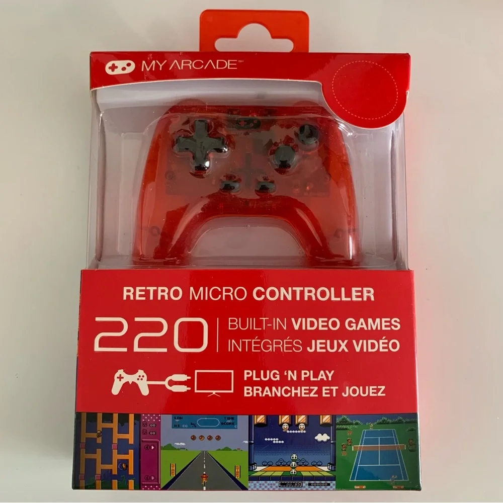 LOT of 4 MY ARCADE RETRO MICRO CONTROLLER 220 Built In Video Plug ‘n Play NEW